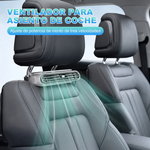 Ventilador trasero para coche | Con o sin batería | USB-C